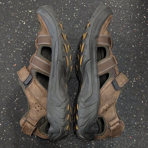 Teva Omnium Performance Sandals 6153 Mens 10.5 - Brown Leather Hiking Fishing main image 9